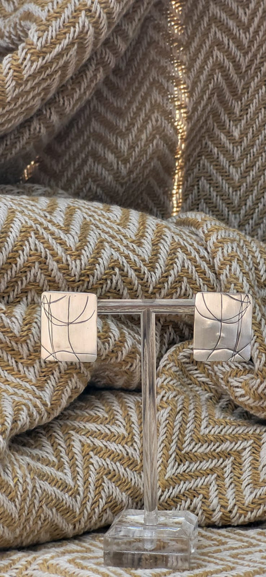 Statige oorbellen met patina fantasie