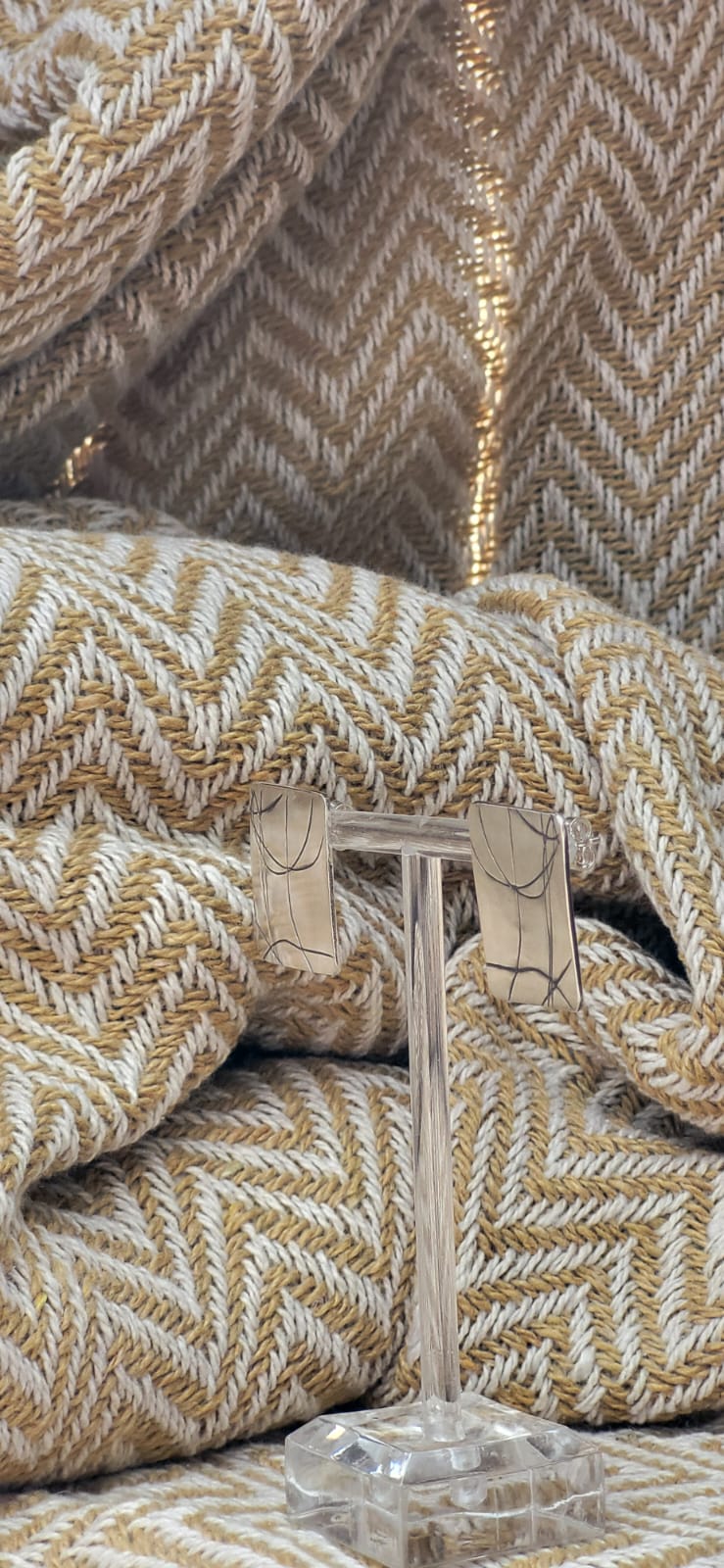 Statige oorbellen met patina fantasie